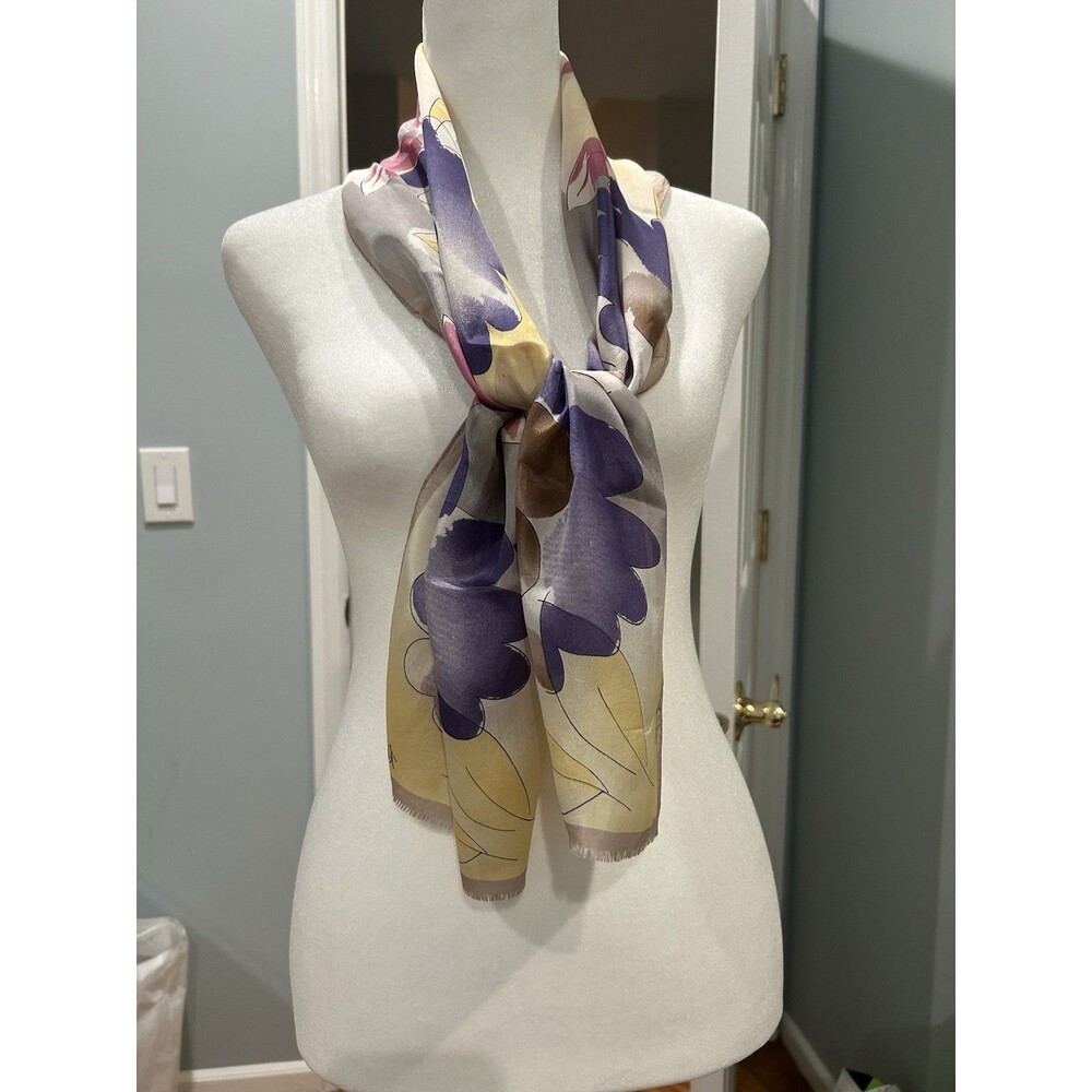 Vintage Revelli For Accessory Street 100% Silk Scarf 10” By 50”